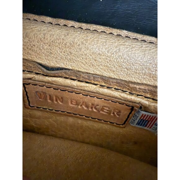 Vin Baker Leather Crossbody Shoulder Bag Work Travel Everyday Women's Black - Picture 9 of 12